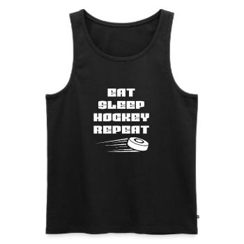 Joueur de hockey sur glace Fan de hockey Équipe de hockey sur glace Hockey sur glace - Débardeur bio Premium Homme - noir - Devant - Michal (187cm)