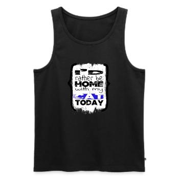 Big Cat Gift Animal Avocados Cat Flag Tshirts - Men's Premium Organic Tank Top - black - Front - AI Model Male 178 light (178cm)