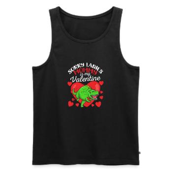 Sorry Ladies Mommy Is My Valentine Lustige - Männer Premium Bio Tank Top - Schwarz - Vorne - Michal (187cm)