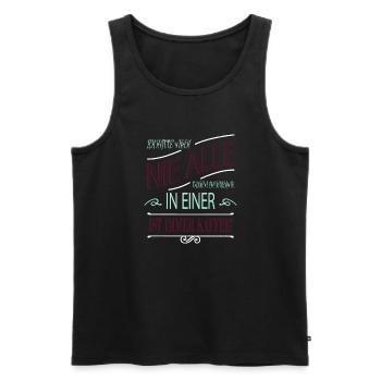 kaffeeliebhaber bürohumor geburtstagsgeschenk bday - Männer Premium Bio Tank Top - Schwarz - Vorne - AI Model Male 178 light (178cm)