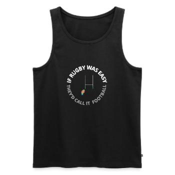 RUGBY - Men's Premium Organic Tank Top - black - Front - Michal (187cm)