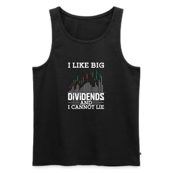 I Like Big Dividends And I Cannot Lie Stock Market - Männer Premium Bio Tank Top - Schwarz - Vorne - Michal (187cm)