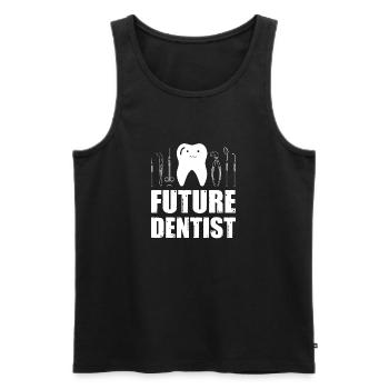 Étudiante Zahnarzt Zahnmedizin Zahnärztin Dentiste - Débardeur bio Premium Homme - noir - Devant - Michal (187cm)