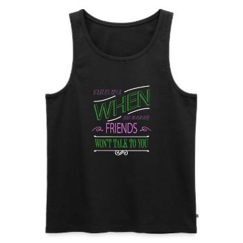 coffeecups funny awesome writers reading books - Men's Premium Organic Tank Top - black - Front - AI Model Male 178 light (178cm)
