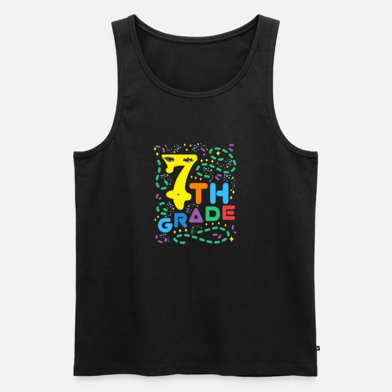 Sieben Grader - 7th Grade - Männer Premium Bio Tank Top - Schwarz
