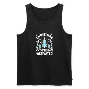 Christmas Spirit Activated - Men's Premium Organic Tank Top - black - Front - AI Model Male 178 light (178cm)