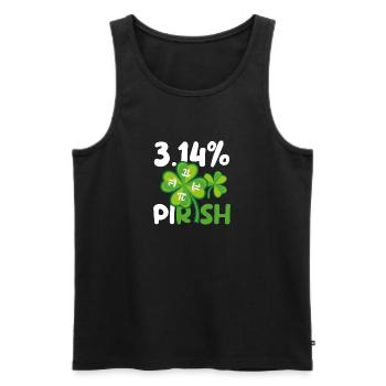 3.14% Pirish Drôle St. Patrick’s Math Geek Pi Day - Débardeur bio Premium Homme - noir - Devant - AI Model Male 178 light (178cm)
