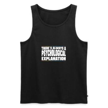 Psychological Explanation Professional Forensic - Men's Premium Organic Tank Top - black - Front - Michal (187cm)