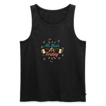 Ale Yeah, It’s Friday Craft Beer Brewer Homebrew - Männer Premium Bio Tank Top - Schwarz - Vorne - AI Model Male 178 light (178cm)