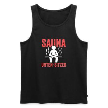 Wellness Saunagänger Saunieren Saunierer Sauna - Männer Premium Bio Tank Top - Schwarz - Vorne - Michal (187cm)