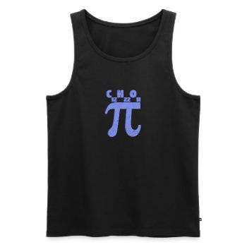 Drôle Pi Jour Sucre Symbole Formule Mathématique - Débardeur bio Premium Homme - noir - Devant - Michal (187cm)