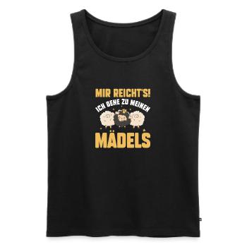 Schaf Schäfer Schäferei Bauer Landwirt Bauernhof S - Männer Premium Bio Tank Top - Schwarz - Vorne - AI Model Male 178 light (178cm)