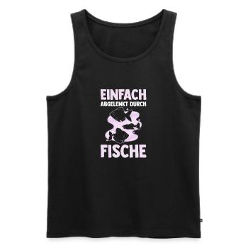 Aquarium Aquaristik Fische - Männer Premium Bio Tank Top - Schwarz - Vorne - AI Model Male 178 light (178cm)