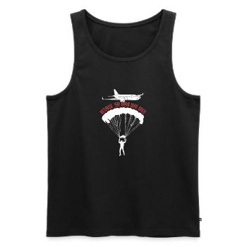 Because The Door Was Open Skydiver Skydiving - Männer Premium Bio Tank Top - Schwarz - Vorne - AI Model Male 178 light (178cm)