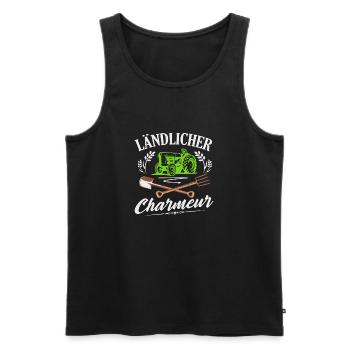 Nachwuchs Landwirt Ländlicher Charmeur Bauern - Männer Premium Bio Tank Top - Schwarz - Vorne - AI Model Male 178 light (178cm)