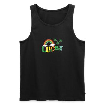 Joyeuse Saint-Patrick Shamrock Irlande Luxure - Débardeur bio Premium Homme - noir - Devant - Michal (187cm)