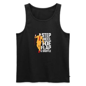 Step, Heel, Toe, Flap & Shuffle Tap Dance Tap Danc - Männer Premium Bio Tank Top - Schwarz - Vorne - AI Model Male 178 light (178cm)