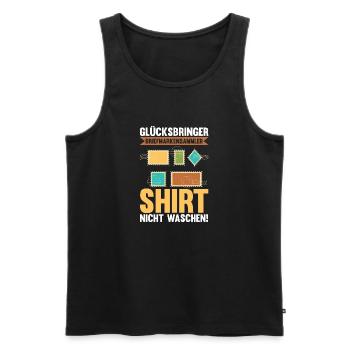 Philatelie Briefmarkensammlung Briefmarkensammler - Männer Premium Bio Tank Top - Schwarz - Vorne - Michal (187cm)