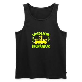 Nachwuchs Landwirt Heugabel Held Bauern - Männer Premium Bio Tank Top - Schwarz - Vorne - AI Model Male 178 light (178cm)