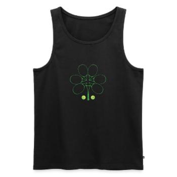 Tennis Kleeblatt Kleeblatt St Patricks Day Spieler - Männer Premium Bio Tank Top - Schwarz - Vorne - Michal (187cm)