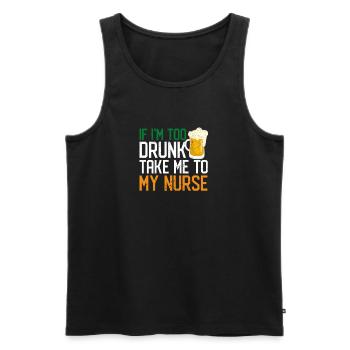 Wenn ich zu betrunken bin, bring mich zu meiner - Männer Premium Bio Tank Top - Schwarz - Vorne - Michal (187cm)