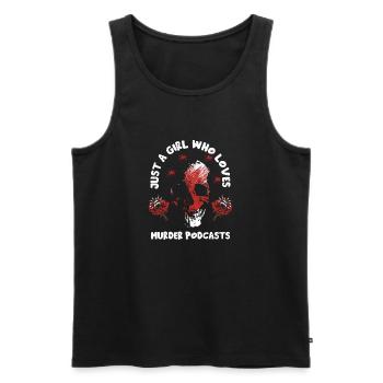 Juste Une Fille Qui Aime Le Meurtre Podcasts True Crime M - Débardeur bio Premium Homme - noir - Devant - Michal (187cm)