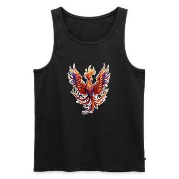 Phoenix / Bird / Animal / Mythical Creature / Fire - Men's Premium Organic Tank Top - black - Front - AI Model Male 178 light (178cm)