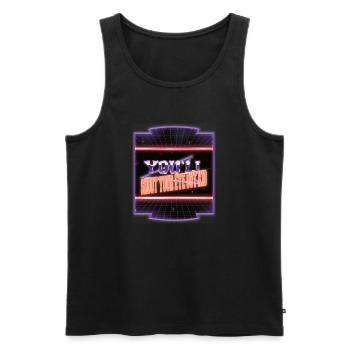 dinosaur lover beard beach gift idea gift cute - Männer Premium Bio Tank Top - Schwarz - Vorne - Michal (187cm)