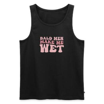 Lustige Glatzköpfige Männer Freundin Ehefrau Frauen - Männer Premium Bio Tank Top - Schwarz - Vorne - Michal (187cm)