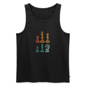 Schachspieler Stücke Retro Master Club Lustige - Männer Premium Bio Tank Top - Schwarz - Vorne - Michal (187cm)