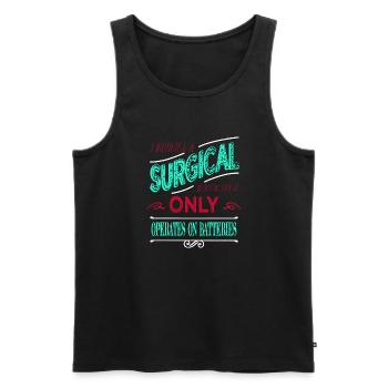robotique tshirt présent humour garçons citation drôle - Débardeur bio Premium Homme - noir - Devant - Michal (187cm)