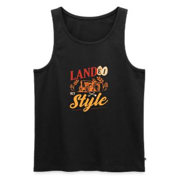 Nachwuchs Landwirt Landei Mit Style Bauern - Männer Premium Bio Tank Top - Schwarz - Vorne - AI Model Male 178 light (178cm)