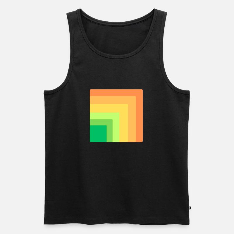 Quadrate innerhalb eines Quadrats. - Männer Premium Bio Tank Top - Schwarz