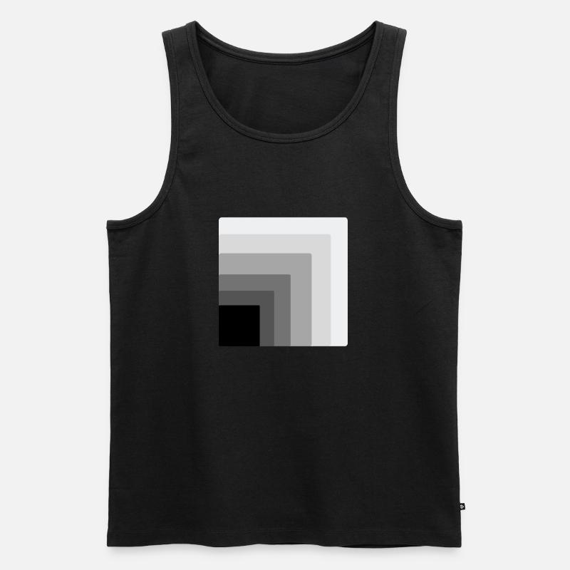 Quadrate innerhalb eines Quadrats - Männer Premium Bio Tank Top - Schwarz