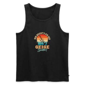 Mir Reicht's Ich Geh Geige Spielen! KlassikViolin - Männer Premium Bio Tank Top - Schwarz - Vorne - Michal (187cm)