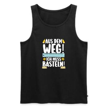 Bastler Basteln - Männer Premium Bio Tank Top - Schwarz - Vorne - Michal (187cm)