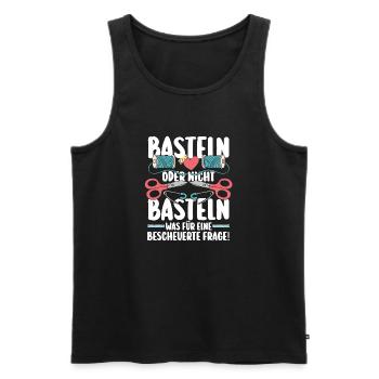 Bastler Basteln - Männer Premium Bio Tank Top - Schwarz - Vorne - Michal (187cm)