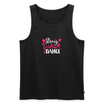 Forte fille amateur de danse. Drôle de danse - Débardeur bio Premium Homme - noir - Devant - Michal (187cm)
