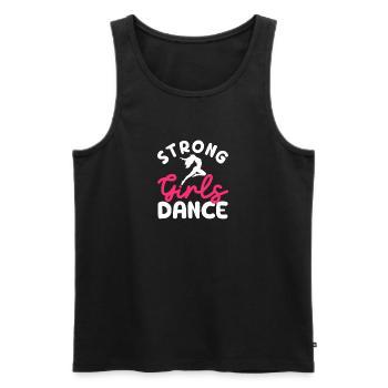 Forte fille amateur de danse. Drôle de danse - Débardeur bio Premium Homme - noir - Devant - Michal (187cm)