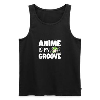 Anime Is My Groove Japanese Anime Manga Otaku Girl - Männer Premium Bio Tank Top - Schwarz - Vorne - Michal (187cm)