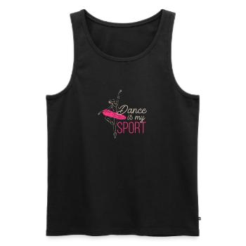 La danse est mon sport Fille professeur de danse Professeur - Débardeur bio Premium Homme - noir - Devant - Michal (187cm)