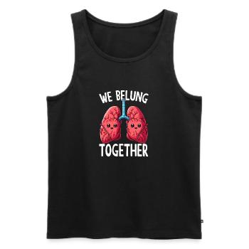 We Belung Together Pun - Men's Premium Organic Tank Top - black - Front - Michal (187cm)