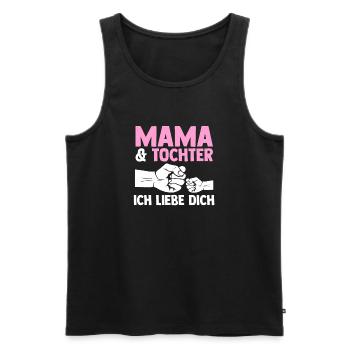 Mutter Muttertag Mama und Tochter - Männer Premium Bio Tank Top - Schwarz - Vorne - Michal (187cm)