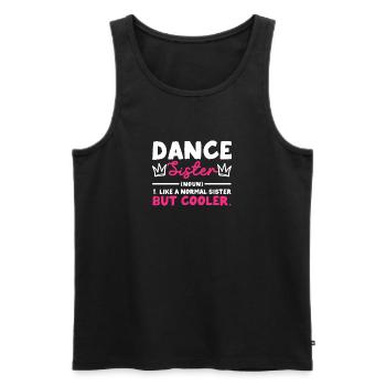 dancing sister noun funny dancing - Men's Premium Organic Tank Top - black - Front - AI Model Male 178 light (178cm)