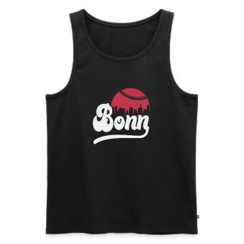 Baseball skyline Bonn - Men's Premium Organic Tank Top - black - Front - AI Model Male 178 light (178cm)