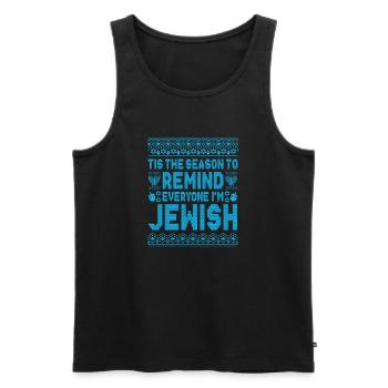Frohe Weihnachten, Weihnachten, Chanukka, Weihnachten - Männer Premium Bio Tank Top - Schwarz - Vorne - Michal (187cm)