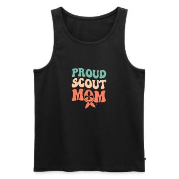 Always a Scout Mom: Unwavering Support Tee - Men's Premium Organic Tank Top - black - Front - AI Model Male 178 light (178cm)