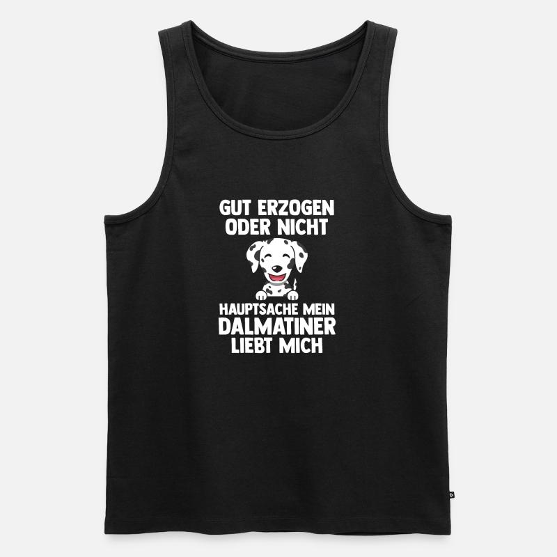 Hund Dalmatiner - Männer Premium Bio Tank Top - Schwarz