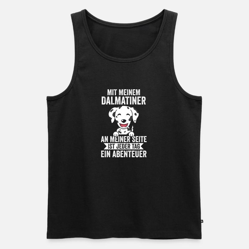 Hund Dalmatiner - Männer Premium Bio Tank Top - Schwarz