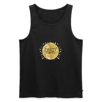 DISCO - Men's Premium Organic Tank Top - black - Front - Michal (187cm)